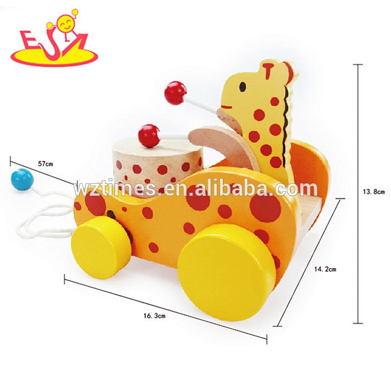 wholesale cheap kids wooden push line toy high quality children wooden push line toy W05B139