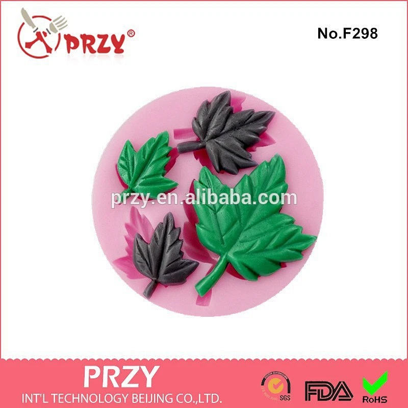 2015 hotsale maple leaf cake decor silicone cake mold