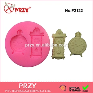 F2122 circle clock mold for fondant,silicone circle clock fondant mold,cake decorations tools
