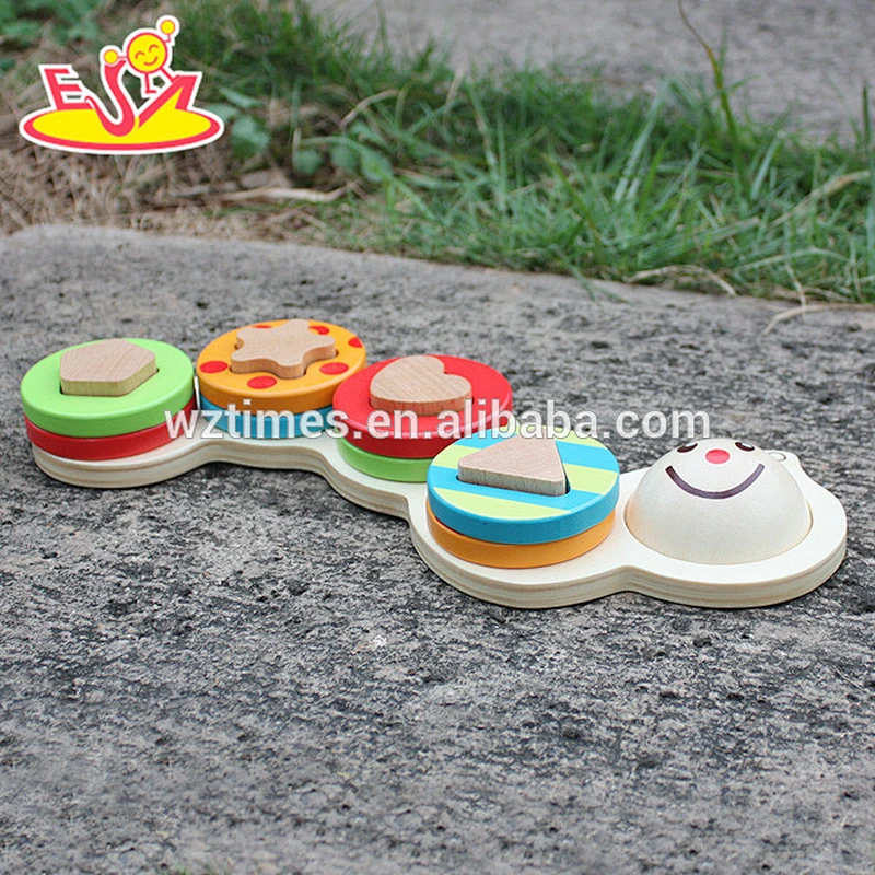 2018 Großhandel Cartoon Holzspielzeug Stapeln für Babys neues Design Holzspielzeug Stapeln für Babys W13D128