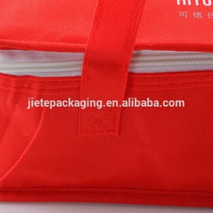 Custom foldable recyclable non woven bag with zipper for keeping warm