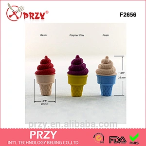 F2656 PRZY 3D Ice Cream Cone Silicone Mold Mould Resin Ice Cream Cone Silicone Polymer Clay Chocolate moulds