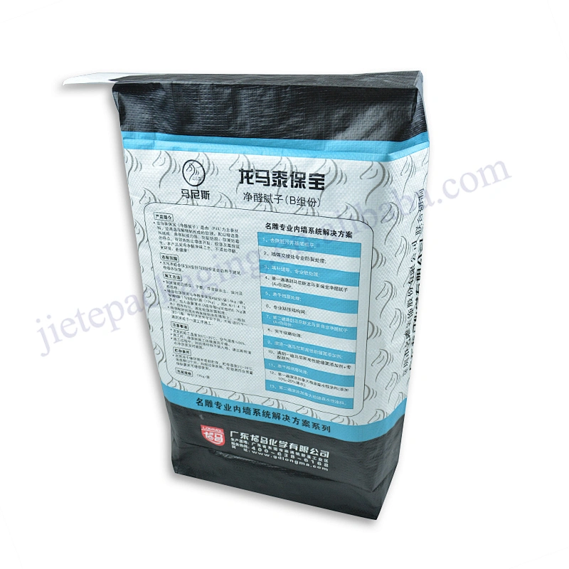 Stand up slef-close pp woven cement bag strong machine feeding plastic sack