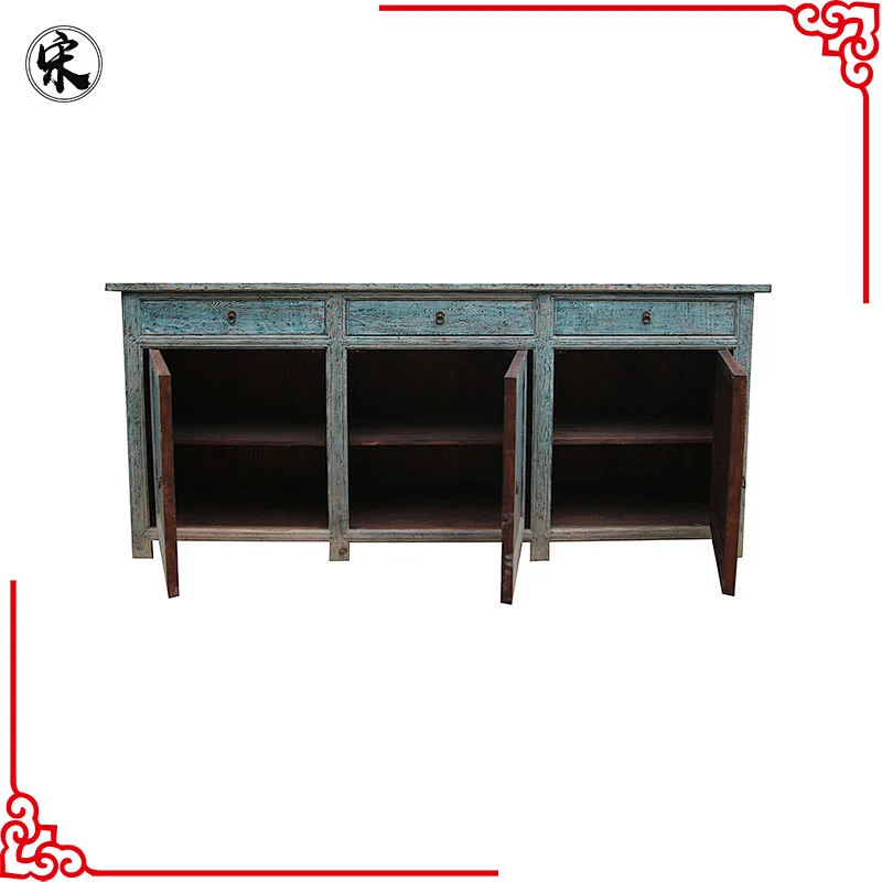 chinese antique reproduction distressed shabby chic buffet furniture