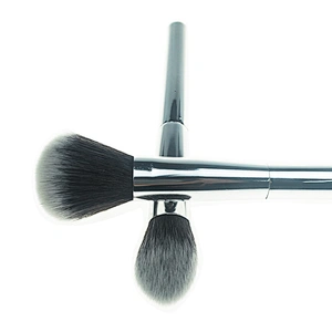 5pc makeup brush set with electroplated plastic handle