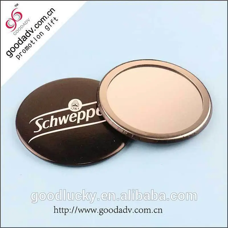 Mini 58/70/75mm round shape tin smart custom Mirror