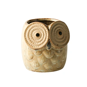 Cement mini  Owl flower pot Mold silica Concrete personality Vase pot molds for ceramics office decorations