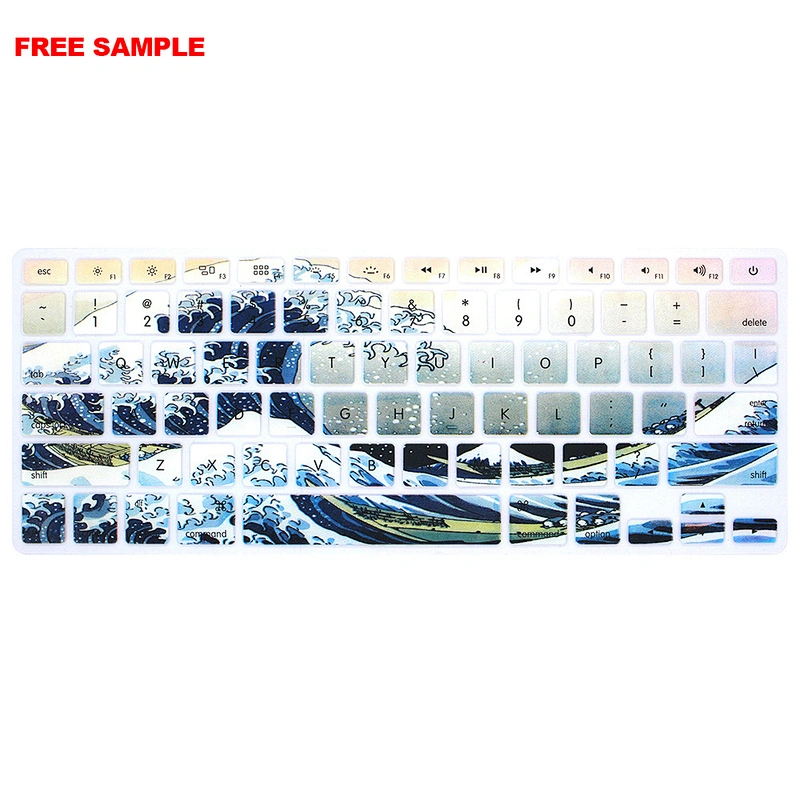 Free Sample amazon hot sales Waterproof Custom Made DIY Silicone Keyboard Skin Keyboard Cover For Macbook Pro