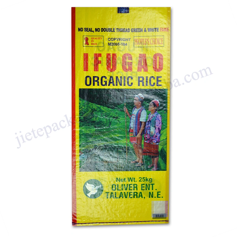 Transparent plastic bopp laminated 25kg pp woven rice packaging bag export to Philippines