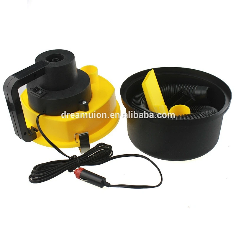 12V Wet & Dry Mini Car Vacuum Boat Canister Cleaner Inflation Pump Portable