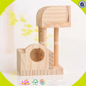 2018 New design wooden amusement facilities for hamster mini wooden amusement facilities for hamster W06F027