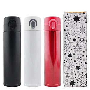New Style Colorful Smart 400 ml Vacuum Cup Stainless Steel Vacuum Flask Creative Water Bottle