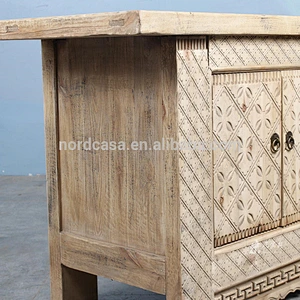 beijing factory hand carved naturel wood color chinese antique furniture