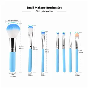 7pcs small professional makeup Brushes set for Foundation Concealer Lip Eyebrow Eyeline Eye shadow Cosmetics