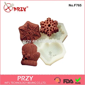 Hot Sale F765 PRZY fondant silicone cake mold
