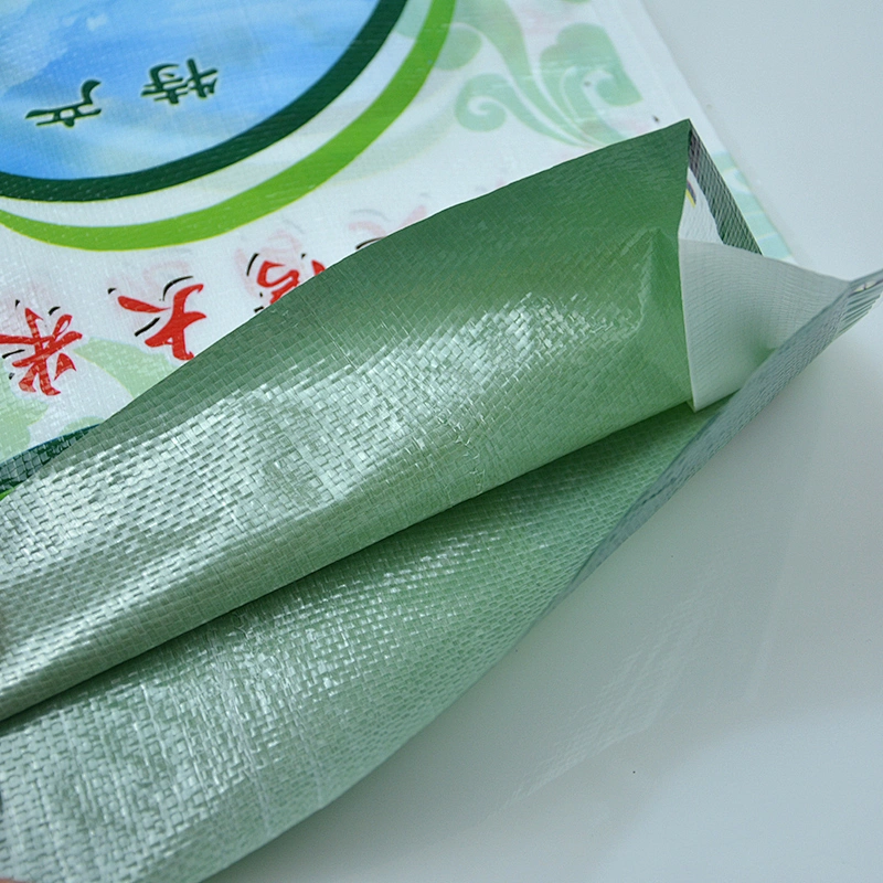 100% virgin polypropylene transparent recyclable with bopp film laminated pp woven rice bag 25kg