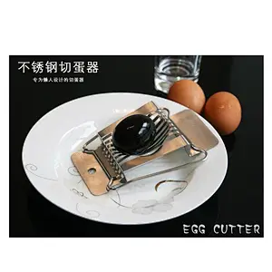 Kitchen Cooking Tools Portable Stainless Steel Egg Tool Maker Cutter Egg Slicer