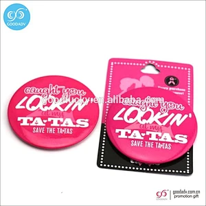 OEM manufacture factory promotion100% quality fashion pin flashing tinplate badge