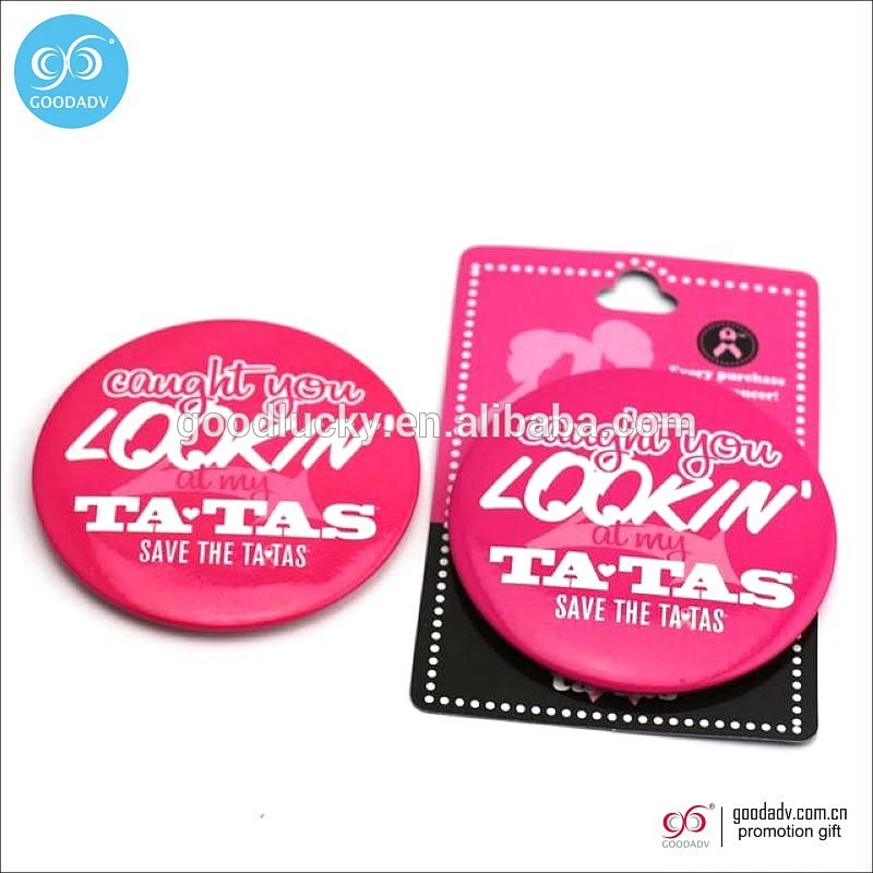 OEM manufacture factory promotion100% quality fashion pin flashing tinplate badge