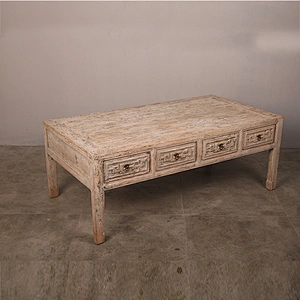 recycle pine wood dry painting antique chinese coffee table