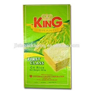 100% virgin polypropylene transparent recyclable bopp pp woven rice, grain packaging materials sacks bags 50kg