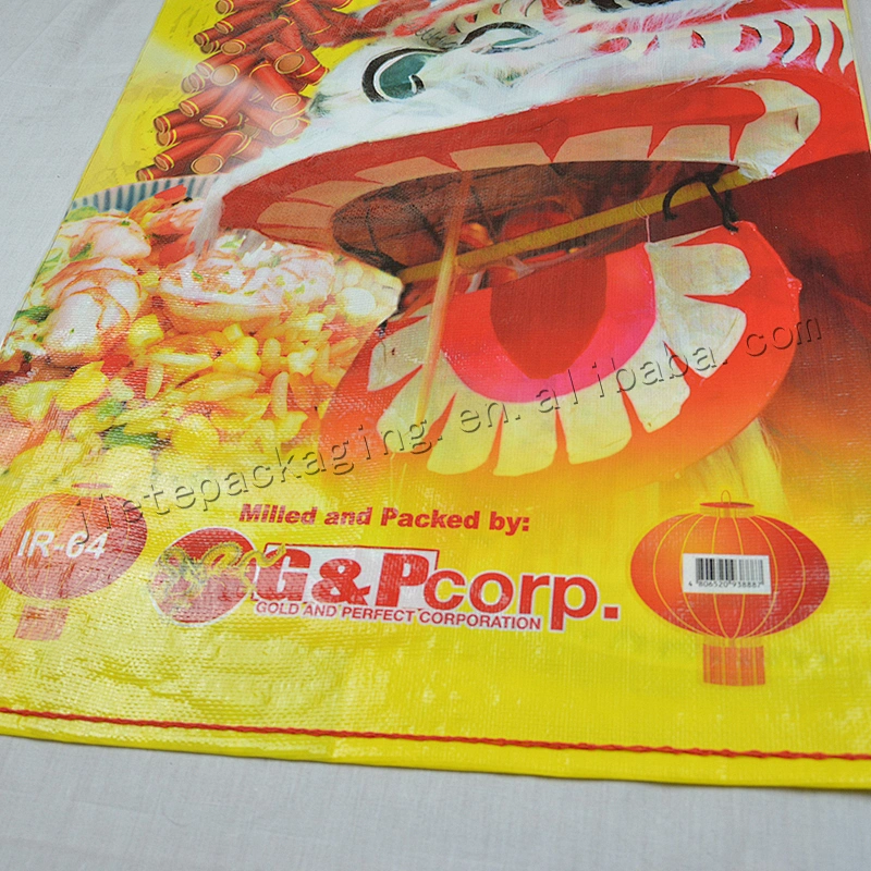 Wholesale customized transparent plastic laminated pp woven rice bag
