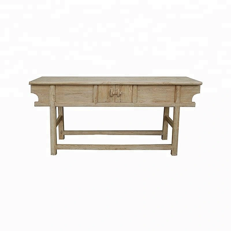 wholesale rustic reclaimed solid wood pine console table furniture