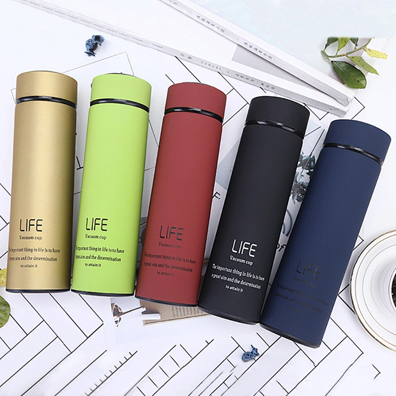 Promotional in-stock 304 SS Vacuum Cup Business Gift Cup for Office Use 500ml Customized Logo Vacuum Flask
