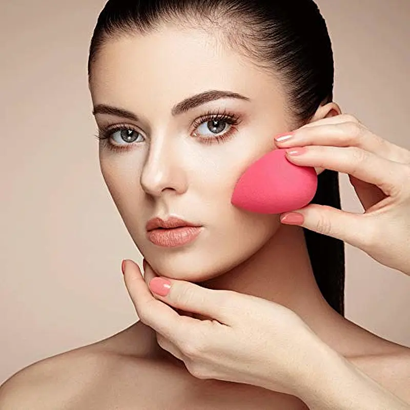 6pc makeup sponge latex free and puff holder