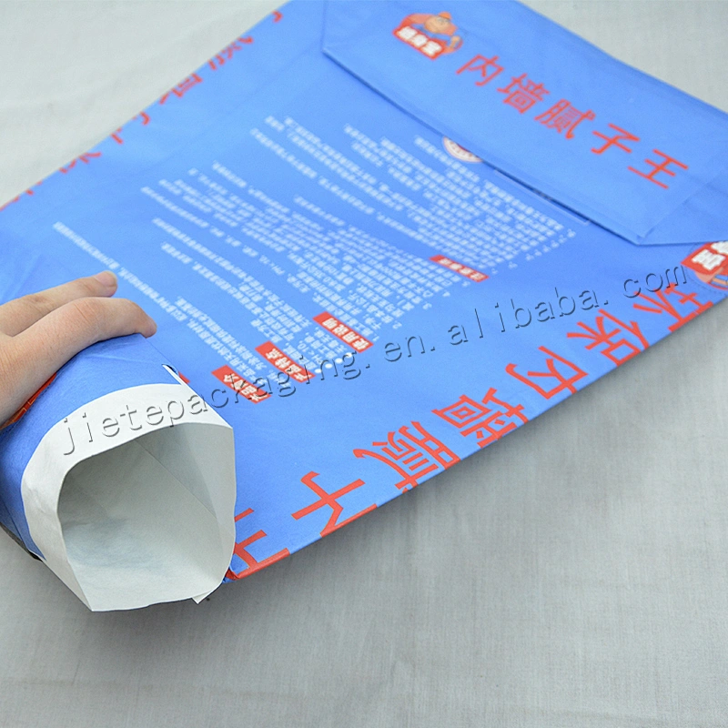 Industrial and building use 20kg multilayer kraft paper cement bag for tile adhesive,mortar,wall putty powder