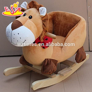 wholesale kids wooden baby rocking horse hottest children wooden baby rocking horse W16D079