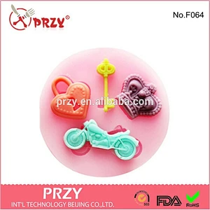 2015 hotsale motorcycle cake decor silicone cake mold