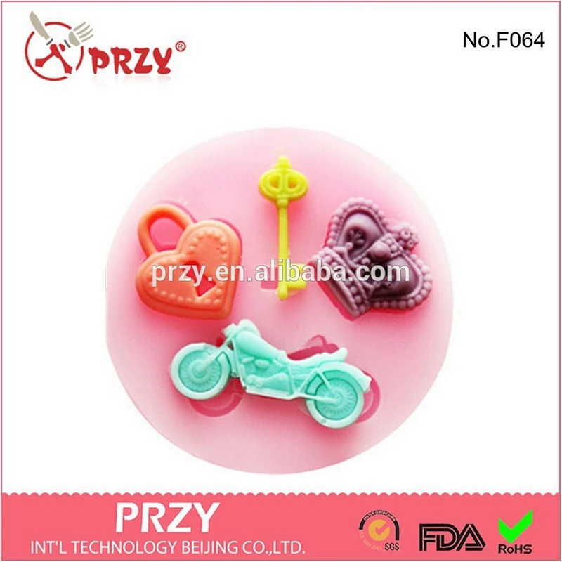 2015 hotsale motorcycle cake decor silicone cake mold