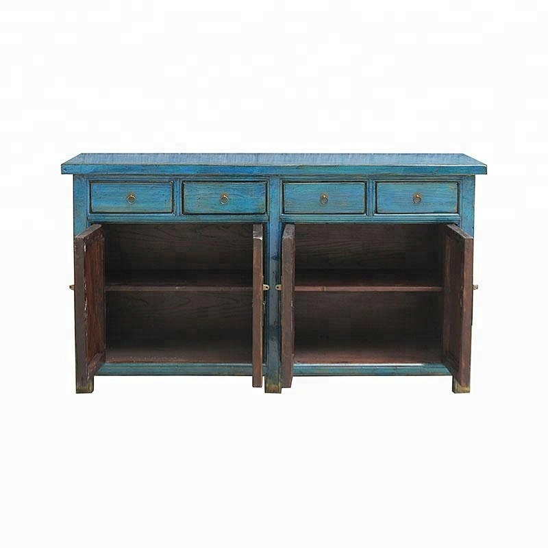 wholesale chinese antique lacquered reproduction handmade wooden lobby sideboard living room furniture