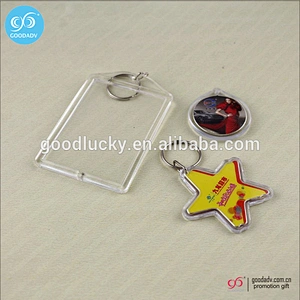 OEM factory promotional gifts plastic keychains tag acrylic blank photo key chains