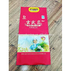 Custom made laminated plastic pp woven rice bag 25kg 50kg diamond basmati rice bag
