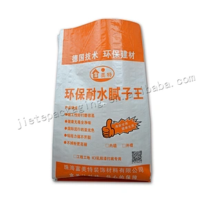 Customized bopp laminated pp woven cement packing bag for wall putty,tile adhesive,glue powder