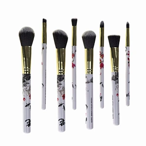 2018 New 8pcs Chinese-wind make up brushes MARBLE makeup brush set professional printing ink painting brush suit