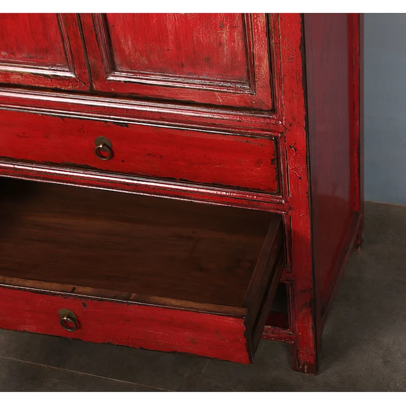 Antique Chinese Wooden lacquered drawer storage kitchen Cabinet/Cupboard