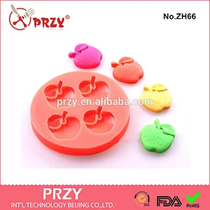 100% food grade materials apple silicone cake decoration mold