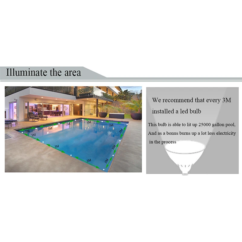 HOTOOK China Supplier LED Marine Underwater Light 120V 35W RGB IP68 Waterproof Par56-E27 Pool Light for Spa Pond Piscina