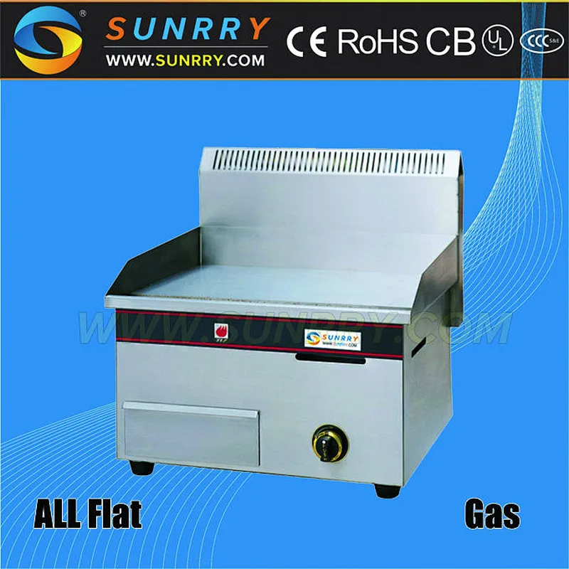 CE Non-Stick stainless steel for restaurant griddle plate gas driven panini grill