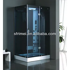 High-end Design Black Indoor Enclosed Sauna Wet Steam Shower Room