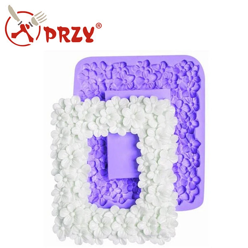 frame mirror leaves flowers silicone mold