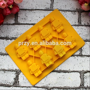 PRZY PR307 high quality robot shape silicone mold for cake