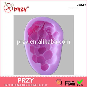 Promotion creative fruits molds silicone 115*80*40 mm grape shape mold for Soap