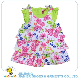 Comfortable cotton baby girl boutique dress clothing manufacturer