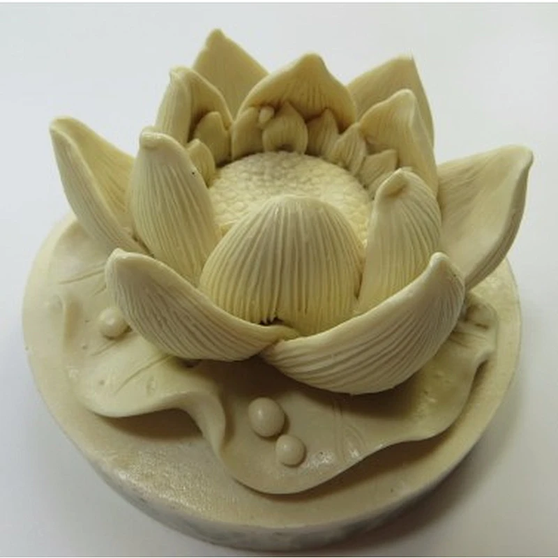 HC0023 3d lotus flowers candle soap Bouquet Flower silicone mold for Garden moulds
