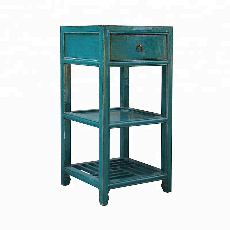 chinese antique lacquered reclaimed wooden furniture flower stand