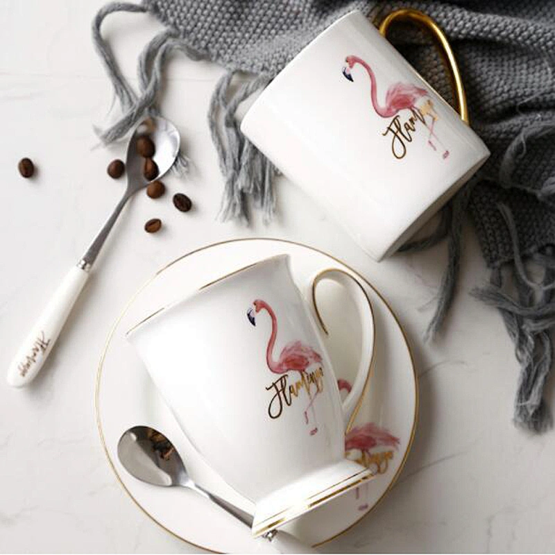 Exquisite Ceramic Cup with Handle Customized Logo Water Coffee Mug Free Sample Factory in-stock Cup Creative